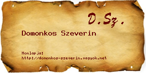 Domonkos Szeverin névjegykártya